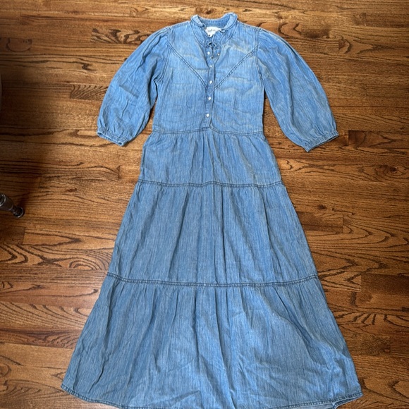 BA&SH willow dress in denim size XS - Picture 4 of 6